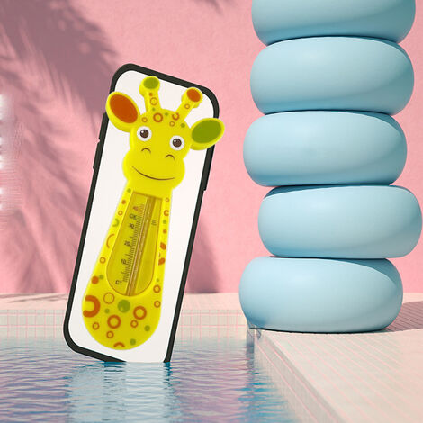 Thermomètre à eau pour bébé pour le bain,Thermomètre de température d'eau  de bain pour bébé girafe - Thermomètre flottant de jouet