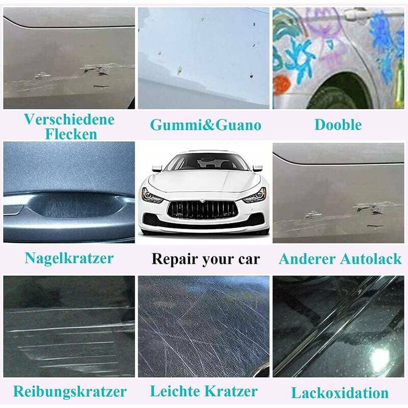 Lot De 5 Chiffons Nano Sparkle Anti-Rayures Voiture - Réparation Petites Rayures Peinture 10x10cm - 7