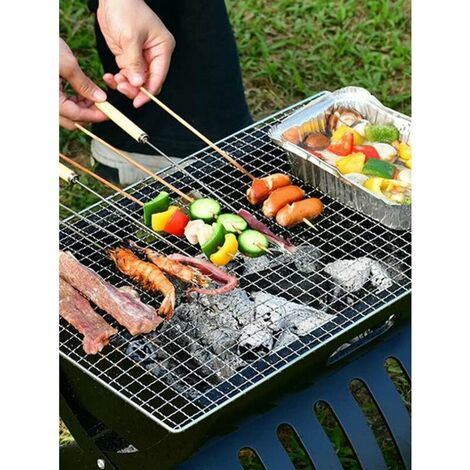 Panier Barbecue Acier Inoxydable 2 Pièces – Grille Légumes Et Fruits De Mer – Cuisson Saine Et Facile