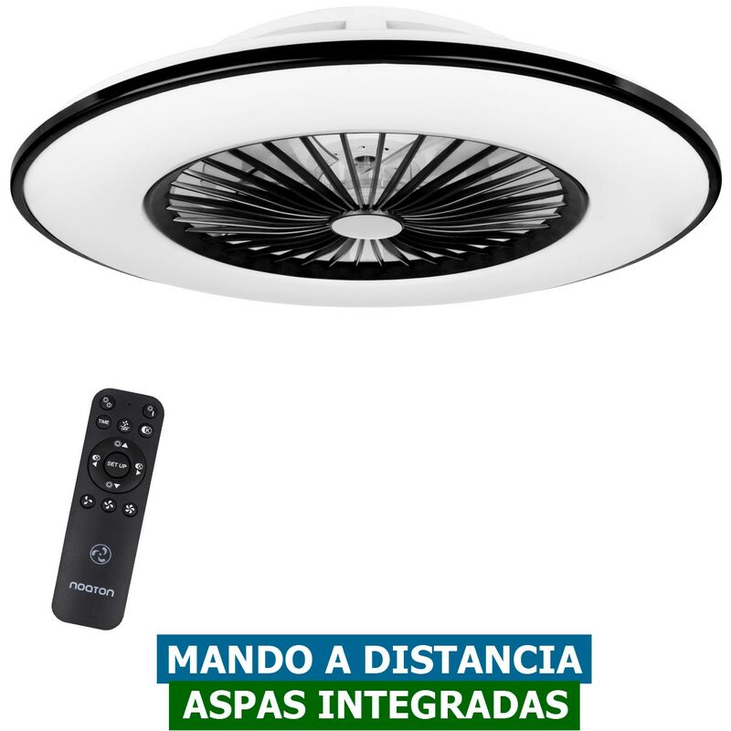 Ventilador de techo sin aspas Noaton 11056BR VEGA / 56cm / Con luz LED y mando / Altavoz