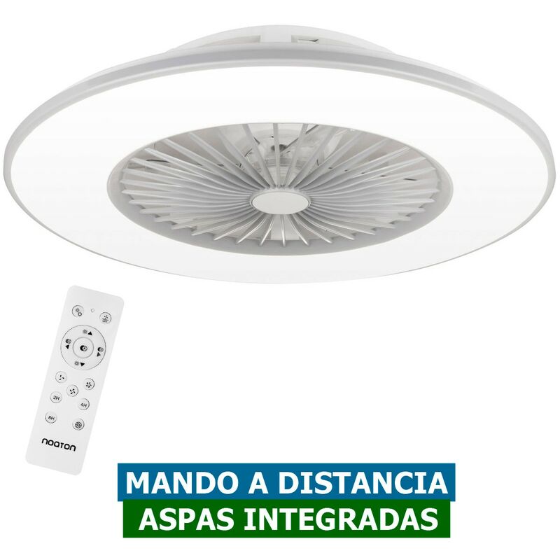 Ventilador de techo sin aspas Noaton 11056GR VEGA / 56cm / Con luz LED y mando / Altavoz