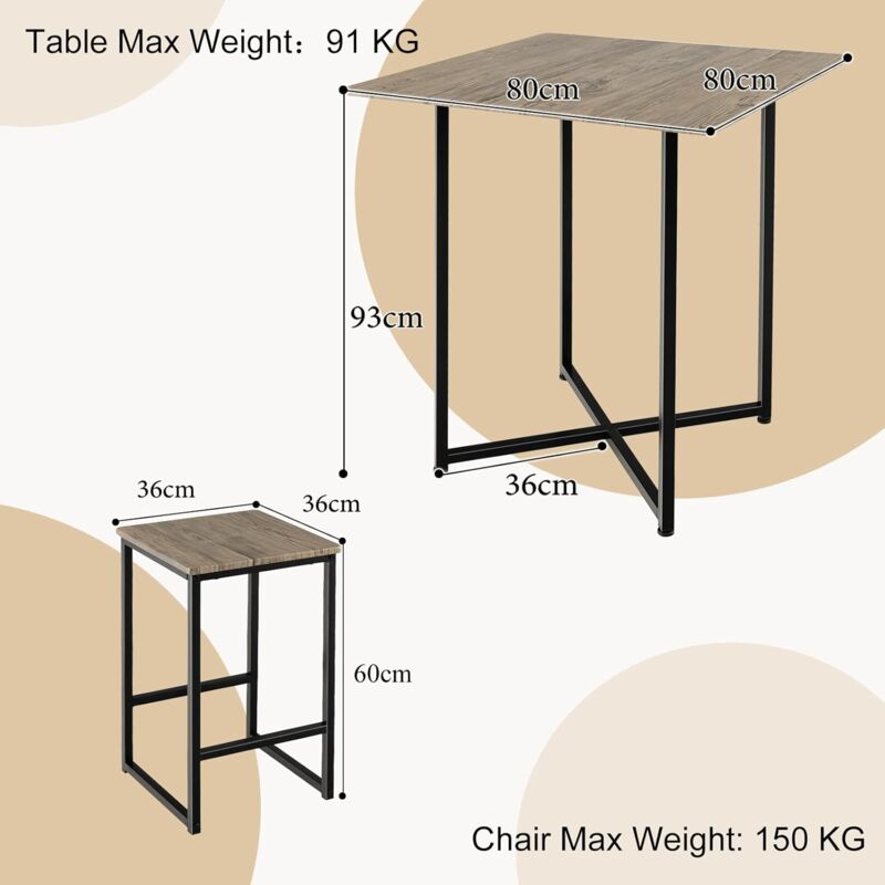 RELAX4LIFE Set Tavolo e 4 Sedie da Pranzo, 5 Pezzi, per 4 Persone, Tavolo  Rettangolare da Cucina, 4 Sedie con Schienali，Per Bar, Cucina, Soggiorno  (Modello 5) : : Casa e cucina