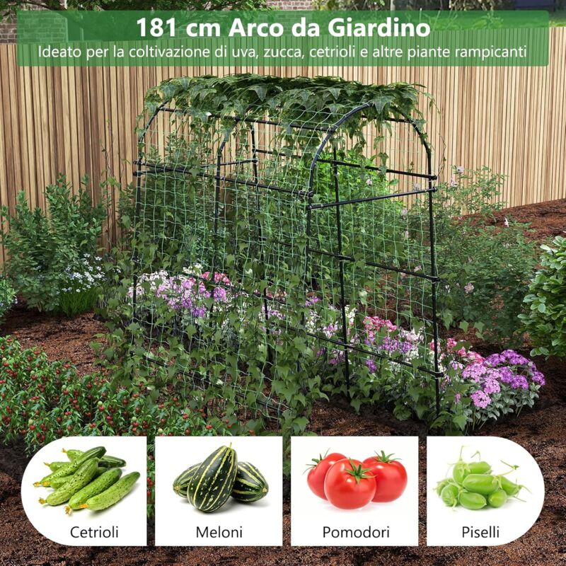Arco Giardino Relax4Life 240cm - Supporto Rampicanti E Rose | Per Matrimoni E Decorazioni - Foto 4