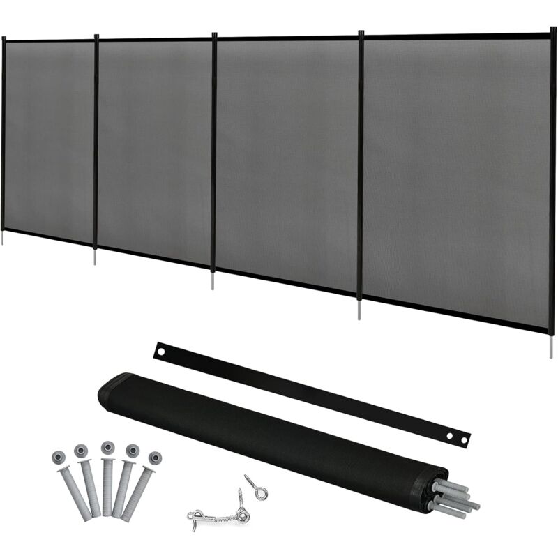 Rete Recinzione 30m Nera HDPE Resistente - Barriera Giardino e Cantiere