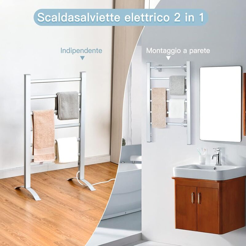 Asciugamani elettrico Ecostream BF 550 alluminio bianco