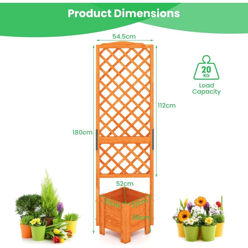 Orto Rialzato Esterno 5 Pezzi In Legno Di Abete - Modulare, Fondo Aperto, Per Balcone E Giardino 230x230x28 Cm - Foto 12