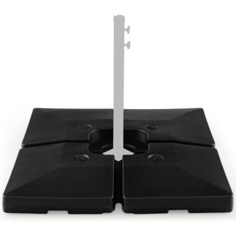 Base Per Ombrellone Portaombrelli Da Esterno Quadrato In Cemento Nero Da 25 Kg - Foto 14