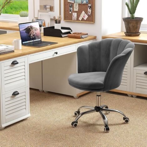 SEPNINE Sedia da ufficio ergonomica in velluto, sedia da scrivania