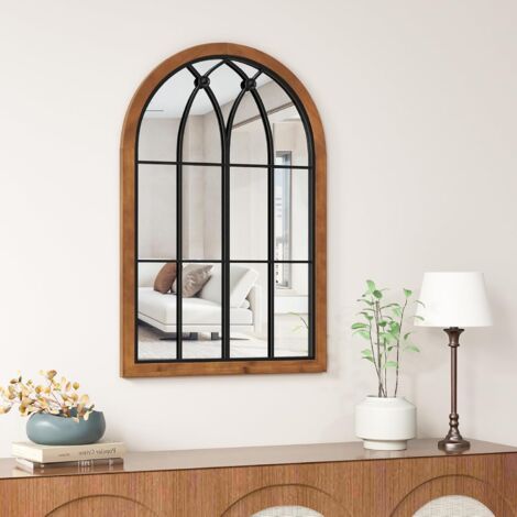 RELAX4LIFE Specchio Rettangolare 106x71,5 Cm, Cornice Legno Bianco, Verticale/orizzontale