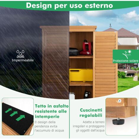 Tavolino Da Esterno LOENIY Adirondack - 2 Ripiani In HDPE Resistente