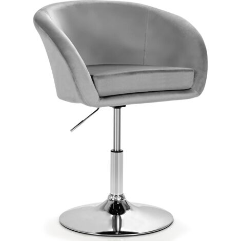 GIANTEX Sgabello Da Bar Regolabile In Velluto Verde Muschio, Girevole 360°, Con Schienale E Braccioli, Altezza Seduta 47-60,5 Cm