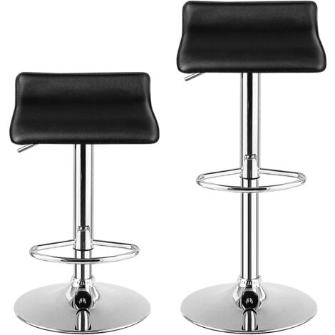 RELAX4LIFE Set di 2 Sgabelli da Bar, Sedia Alta in Metallo, Design