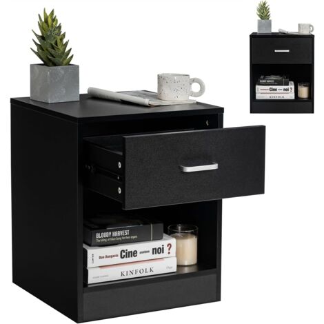 Comodino HOMIDEC 55 Cm Con 2 Cassetti - Struttura In Metallo, Tessuto, Bianco, Per Camera Da Letto E Soggiorno - Foto 9