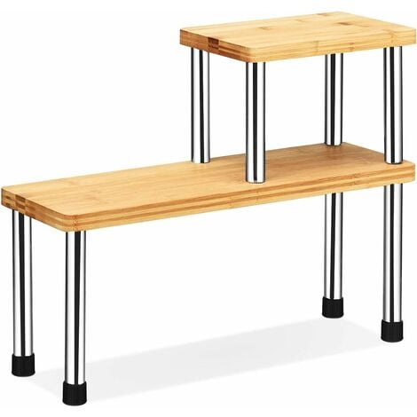 Scaffali in legno Organizer da scrivania multifunzionale a 3 livelli per