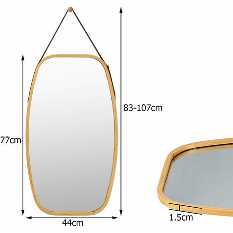 Specchio da terra rettangolare 80x200 cm in alluminio Ondra - SKLUM