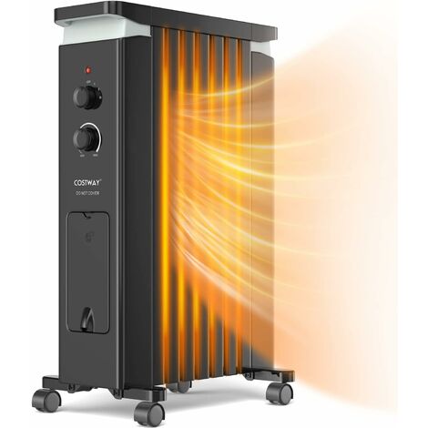 Radiatore Elettrico In Vetro Temperato 1500W Con Wi-Fi E Termostato – Riscalda Fino A 15m², Silenzioso, Nero