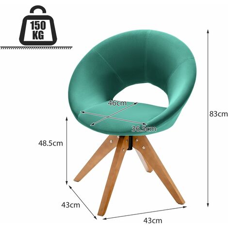 RELAX4LIFE Sedia da Ufficio Girevole con Cuscino, Sedia Ergonomica