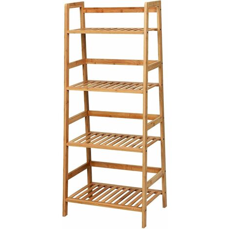 Relaxdays Scaffale Portafiori In Bambù, 8 Ripiani Porta Piante Fioriera Interno Hlp 110x114x36 Cm Marrone Scuro 85650773