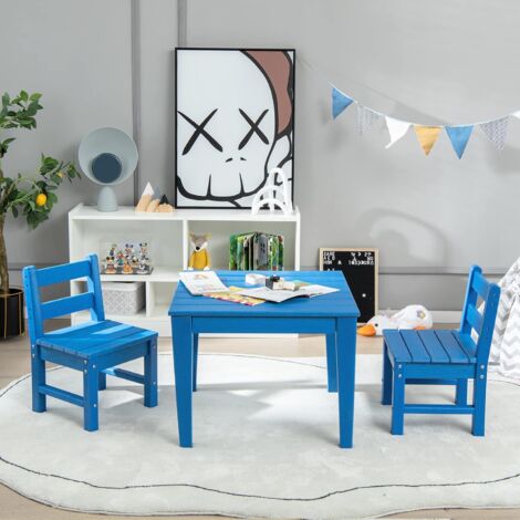 RELAX4LIFE Set Tavolo e Sedie per Bambini, Set di Mobili per