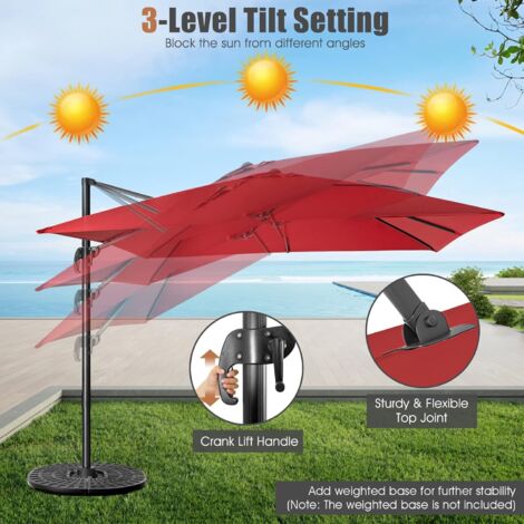 RELAX4LIFE Ombrellone Da Esterno, Ombrellone Per Protezione Solare E