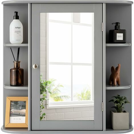 Mobile Bagno Con Lavabo In Ceramica 61 Cm – Armadio In Legno MDF Bianco, Ampio Spazio, Facile Montaggio, Ymise - 3