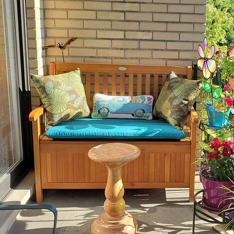 Cassapanca Imbottita Relaxdays 84L - Panca Pieghevole Con Separatore, Marrone-Grigio 76x38.5x37cm - Foto 2