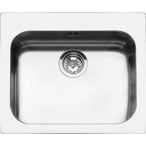Smeg Lavello da Incasso VS50P3 1 Vasca Dimensioni 58 x 50 cm Colore Inox Serie Alba (1/3)