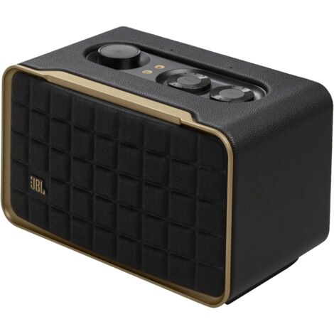 Jbl Authentics 200 Smart Home Speaker Bluetooth dal Design Retrò Anni '70 con Griglia Quadrex, Wi-Fi Integrato, Assistente Vocale, AirPlay, One App Colore Nero