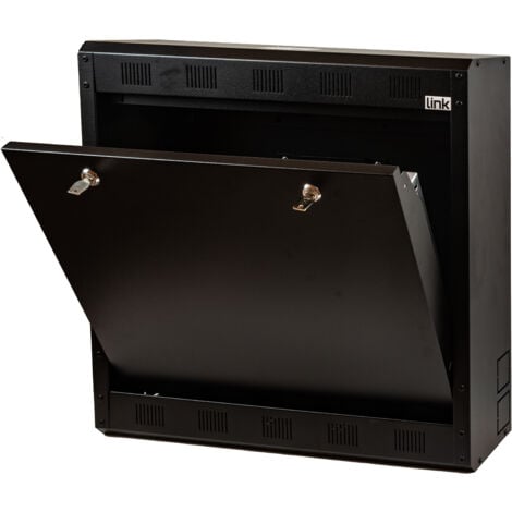 Box A Muro Per DVR/NVR - 580x550x160 Mm, 2 Serrature, Ripiano Apribile, Nero - Foto 5