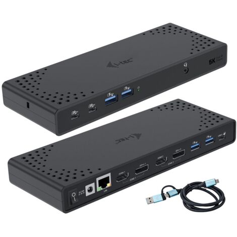 I-Tec USB 3.0 / USB-C / Thunderbolt 3 Dual Display Docking Station Gen2 + Power Delivery 100W (1/4)