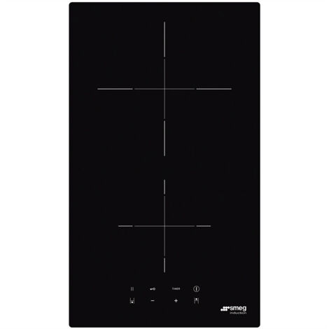 Smeg Piano Cottura SI2321D a Induzione 2 Zone Cottura da 30 cm Colore Nero