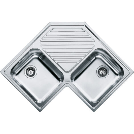 Franke PNX 621-E. Tipo di lavello: Lavello montato su piano, Forma del lavandino: Angolo, Materiale del lavandino: Acciaio inox. Larghezza: 830 mm, Profondità: 830 mm - 101.0021.585 (1/2)