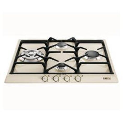 Smeg SR764PO Serie Cortina Piano Cottura a Gas con 4 Fuochi Colore Panna (1/3)