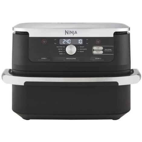 Ninja AF500EU Friggitrice ad Aria Calda Doppia 10,4 L Indipendente 2470 W Stainless Steel Nero