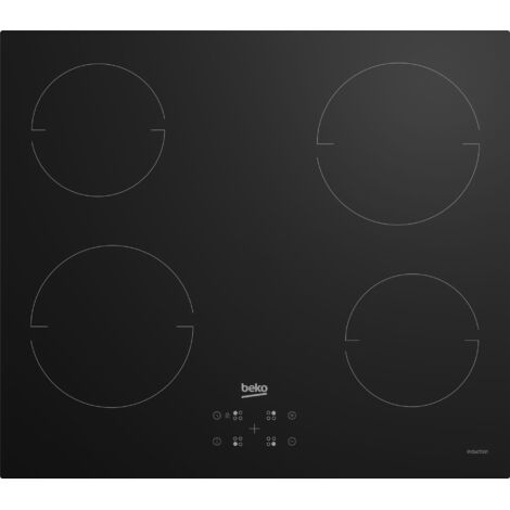 Beko HII64401QT: Piano a Induzione, 4 Zone, 60 cm. Colore del prodotto: Nero, Posizionamento dell'apparecchio: Da incasso, Dimensione della larghezza del piano cottura: 60 cm. Tipo di controllo: To...