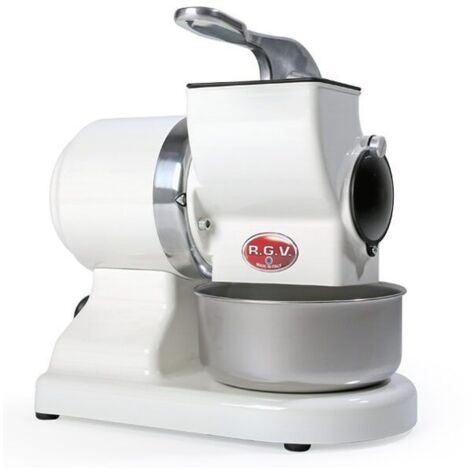 Rgv Grattugia Elettrica Robusta White Potenza 450 Watt Rullo e Bacinella in Acciaio Inox Colore Bianco