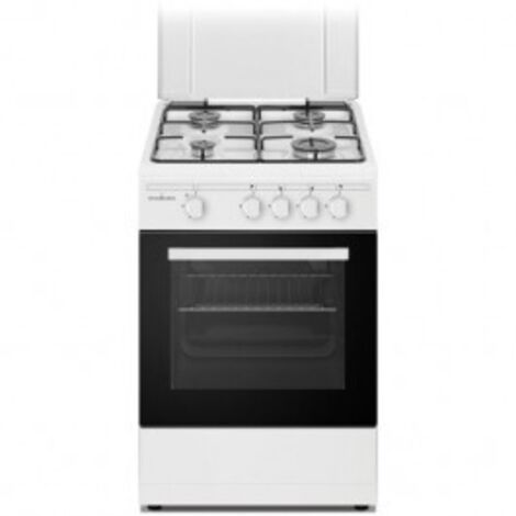 SCHA Cucina a Gas 4 Fuochi a Gas Forno a Gas Dimensioni 50 x 50 cm Colore Bianco