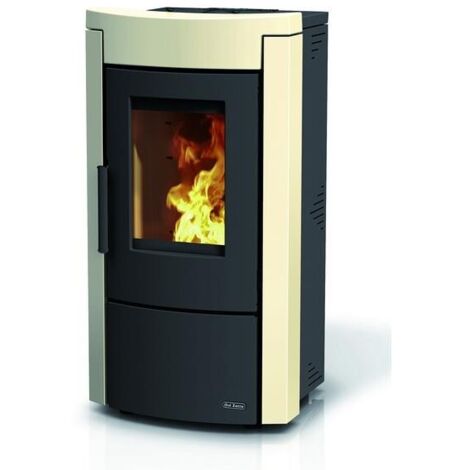 Stufa pellet Sconosciuta Dal Zotto Wanna Termostufa a Pellet Idro 12 kW 20 Kg 344 m3 Avorio