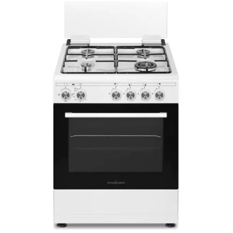 SCHA SS461GEW Cucina a Gas con Forno Gas con Grill Elettrico Dimensione 60 x 60 cm Colore Bianco