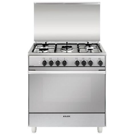 Sconosciuta Cucina Elettrica U855MI6 4 Fuochi a Gas Forno Elettrico Ventilato Dimensione 80 cm Colore Inox (1/4)