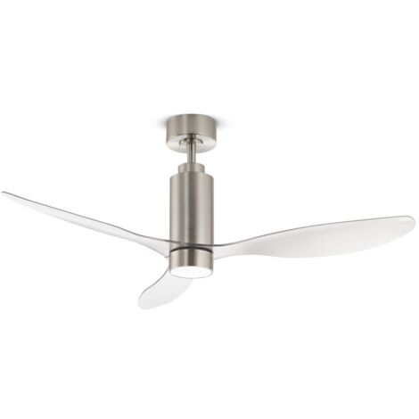 Ventilatore da Soffitto con luce Perenz 7198 CR CT Cromo - Ø 132 cm, 3 Pale, 6 Velocità, Motore DC 35W, Silenzioso
