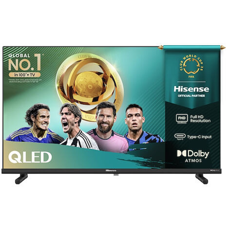 Hisense TVQLED 40" Smart TV HDR10, HDMI 1.4, VIDAA U9, Dolby Atmos, USB Type-C, Modello 40A59Q (1/5)