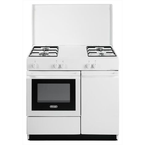 Sconosciuta De Longhi Sgw854nm Cucina 86x50 4 Fuochi Forno A Gas Coperchio Bianco