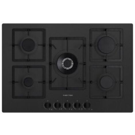 Piano cottura a gas Plados cucina FLAT75 5 fuochi da 75cm - Nero matt