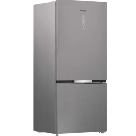 Whirlpool WHK2 6614 X6E Frigorifero combinato a libera installazione, Dual no frost, 83cm, Classe C, Pearl Inox, 34 dbA, h193 cm