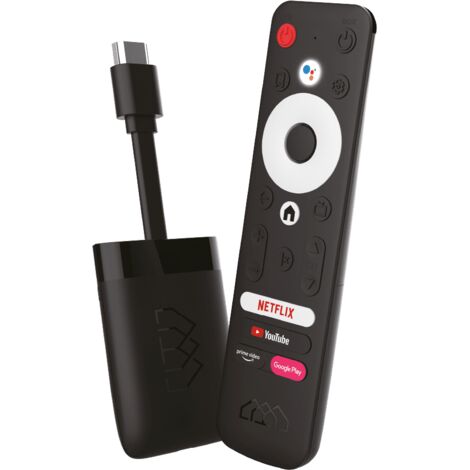 DIPROGRESS Decoder DPATV3 Android TV Certificato Google 4K Dolby con Telecomando