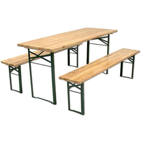Garden Friend Set Birra rettangolare 70x220 tavolo e due panche