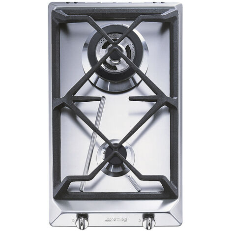 Smeg Piano Cottura SRV532GH3 a Gas 2 Fuochi Gas Colore Acciaio Inox (1/3)