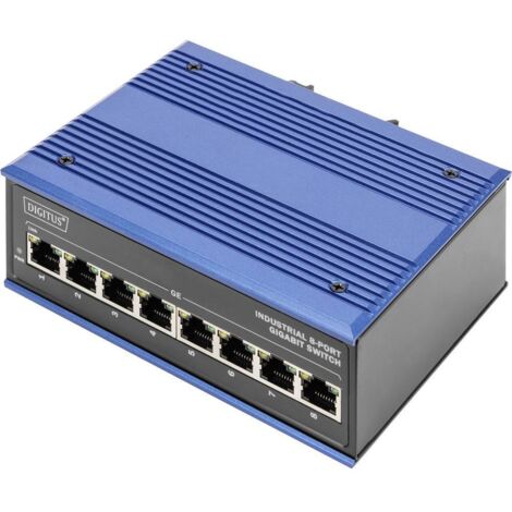 Digitus ASSMANN Electronic DN-651119 switch di rete Gigabit Ethernet (10/100/1000) Nero, Blu (1/5)