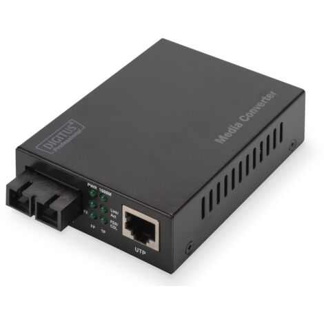 Convertitore di Rete Digitus DN-82120-1 LAN SC Duplex 1 Gbps - Convertitore di Media di Rete ad Alte Prestazioni (1/5)